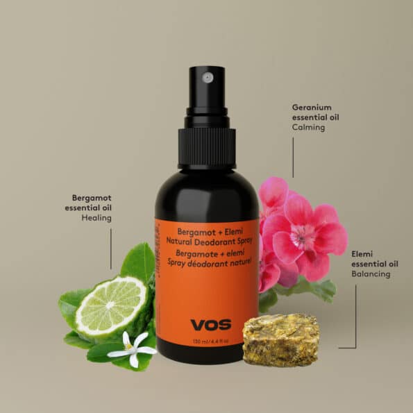Botanical-inspired deodorant highlighting naturally derived ingredients for long-lasting freshness.
